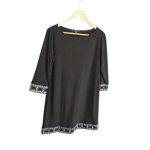 Tatiana B Black Dress with Beads Womens Size M